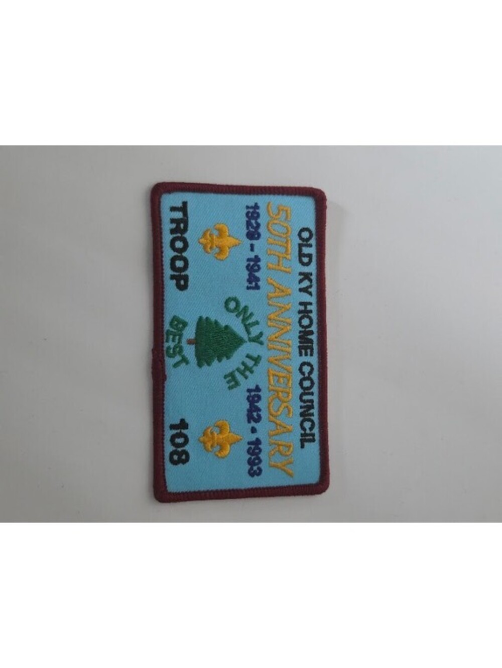 Old KY Home Council 50th Anniversary Troop 108 Patch 1933–1983 Fleur-de-Lis